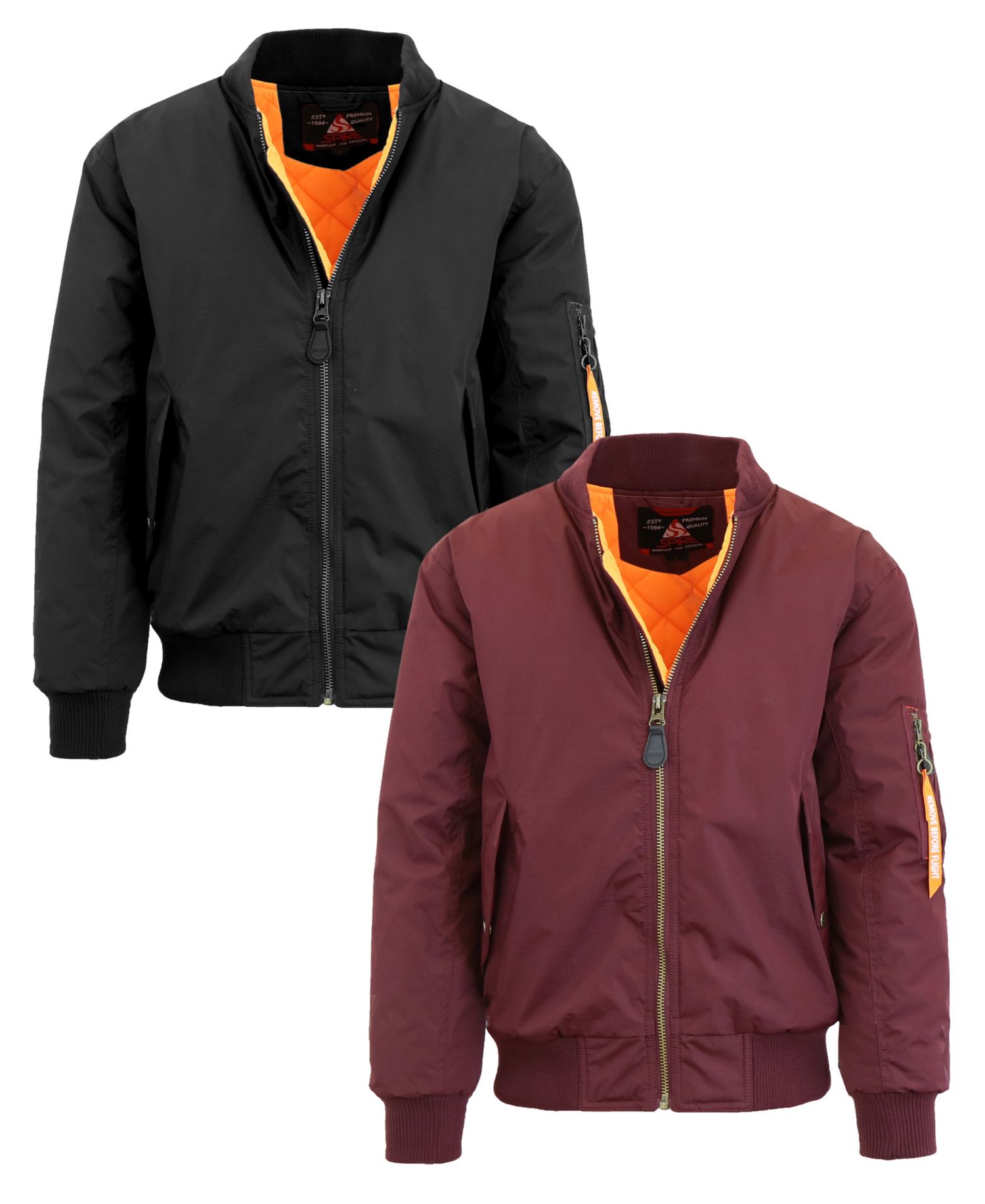 Men's Heavyweight MA-1 Bomber Flight Jacket, Pack of 2