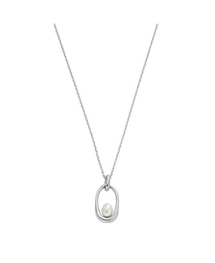 Men's LYNX Stainless Steel Rainbow Double O-Ring Pendant Necklace