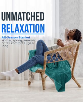 Cut Plush Lightweight Super Soft Luxury Bed Throw, 50" x 60"