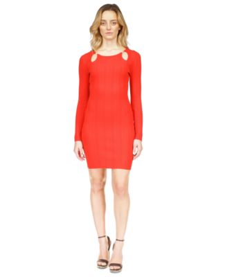 Michael Kors - Women's Keyhole Ribbed Mini Dress