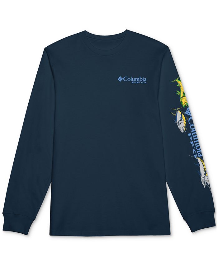 Columbia Men's Riders Long-Sleeve Performance Fishing Gear Graphic T-Shirt  - Macy's