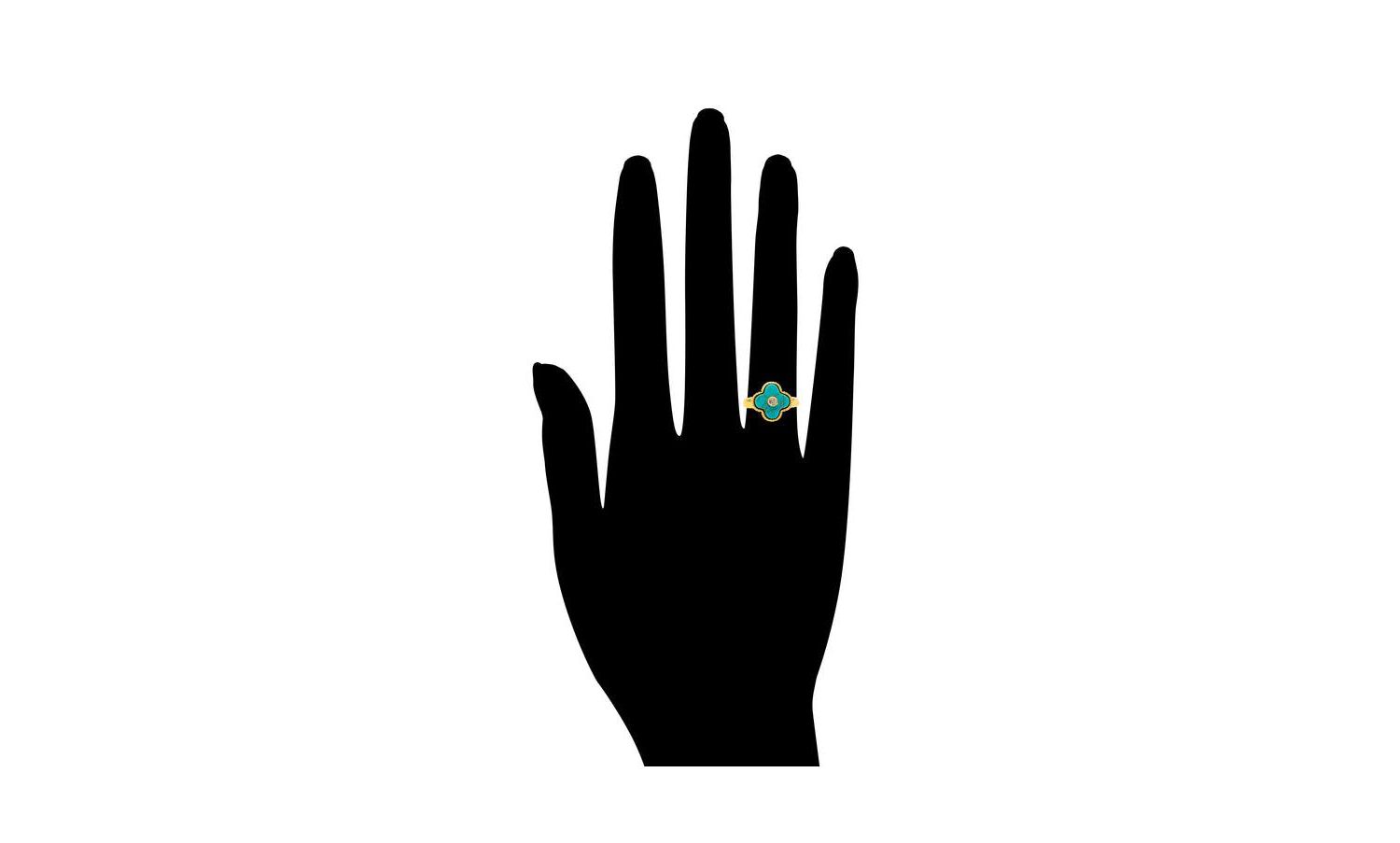 Turquoise Clover Ring