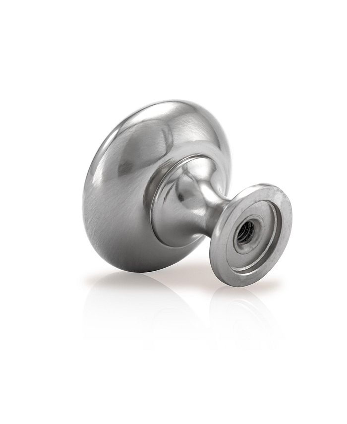 Mascot Hardware Elegant 1 in. Satin Nickel Round Metal Knobs 10