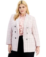 Macy's pink blazer top