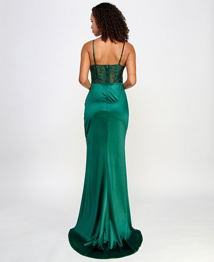 B Darlin Juniors' Lace Corset Gown, Created for Macy's Macy's