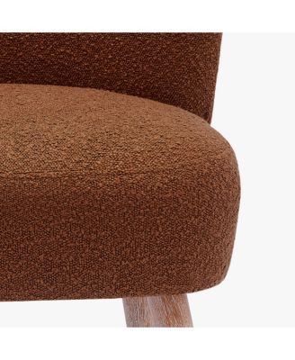 25" Wide Upholstered Boucle Accent Chairs (Set of 2)