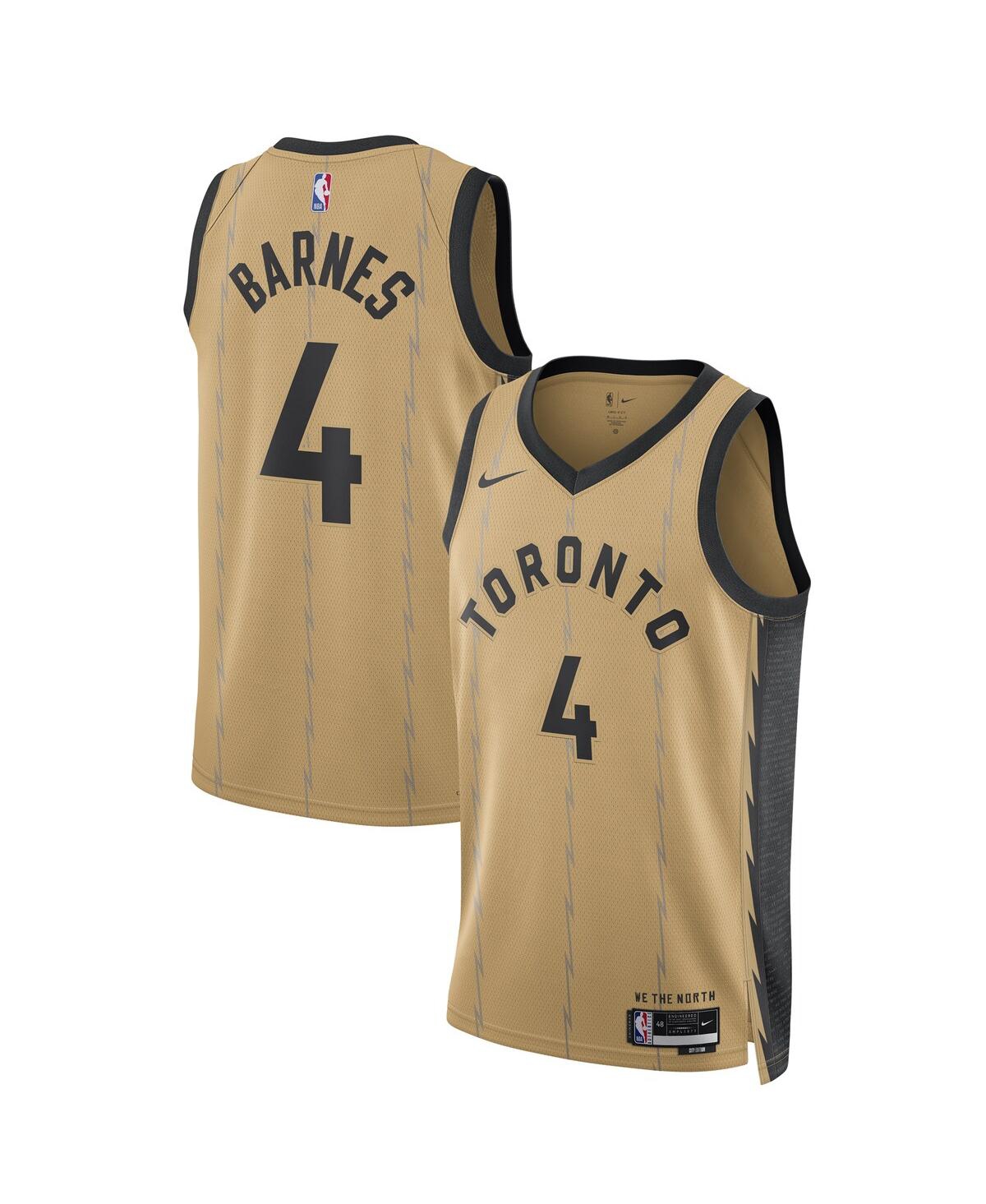 Men's and Women's Nike Scottie Barnes Gold Toronto Raptors 2023/24 Swingman Jersey - City Edition - Gold