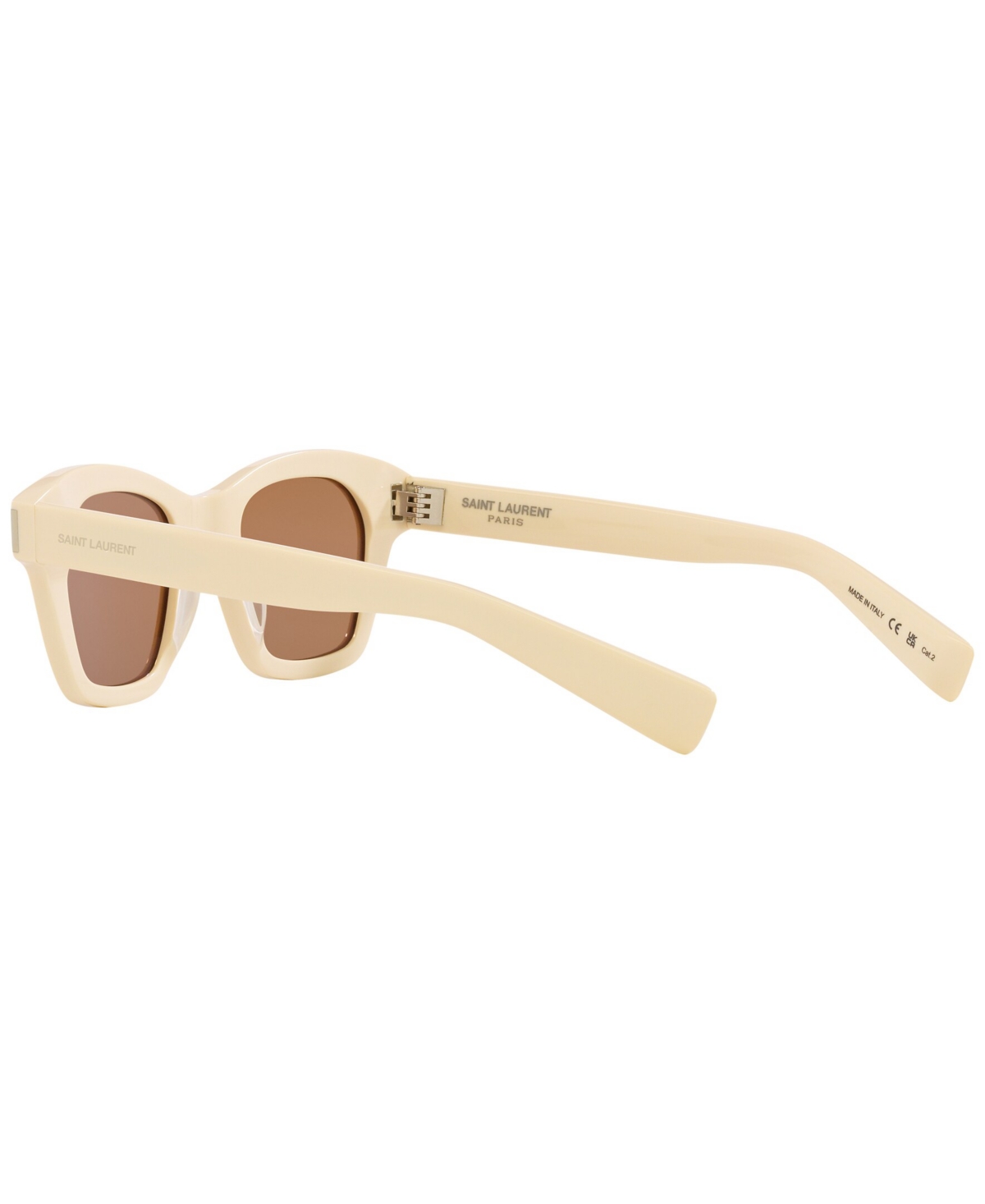 Saint Laurent Womens White Sl592 Square-frame Tortoiseshell Acetate Sunglasses In Ivory
