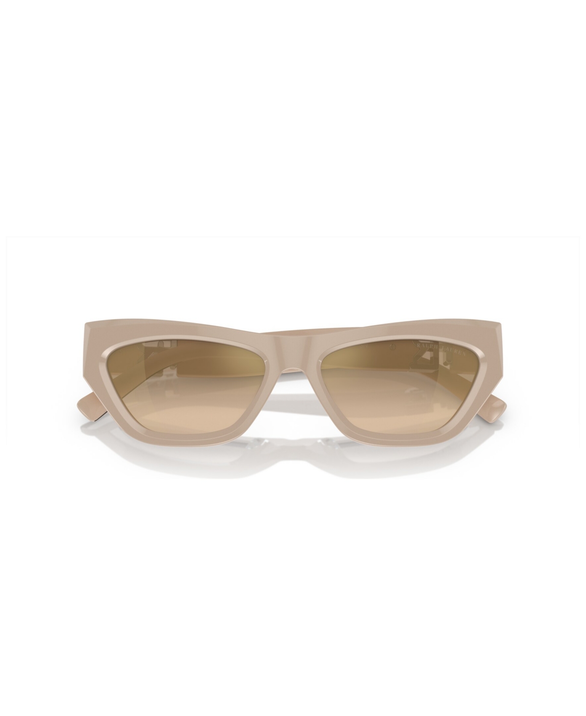 Shop Ralph Lauren Women's The Kiera Sunglasses, Mirror Gradient Rl8218u In Solid Beige