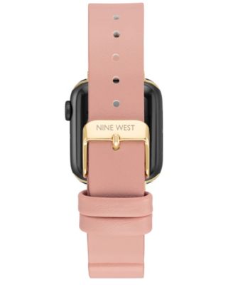 Women's Pink Faux Leather Band designed for Apple Watch&reg; 42mm (Series 1-3 only) & 44/45/46/49mm (Ultra & Ultra 2)