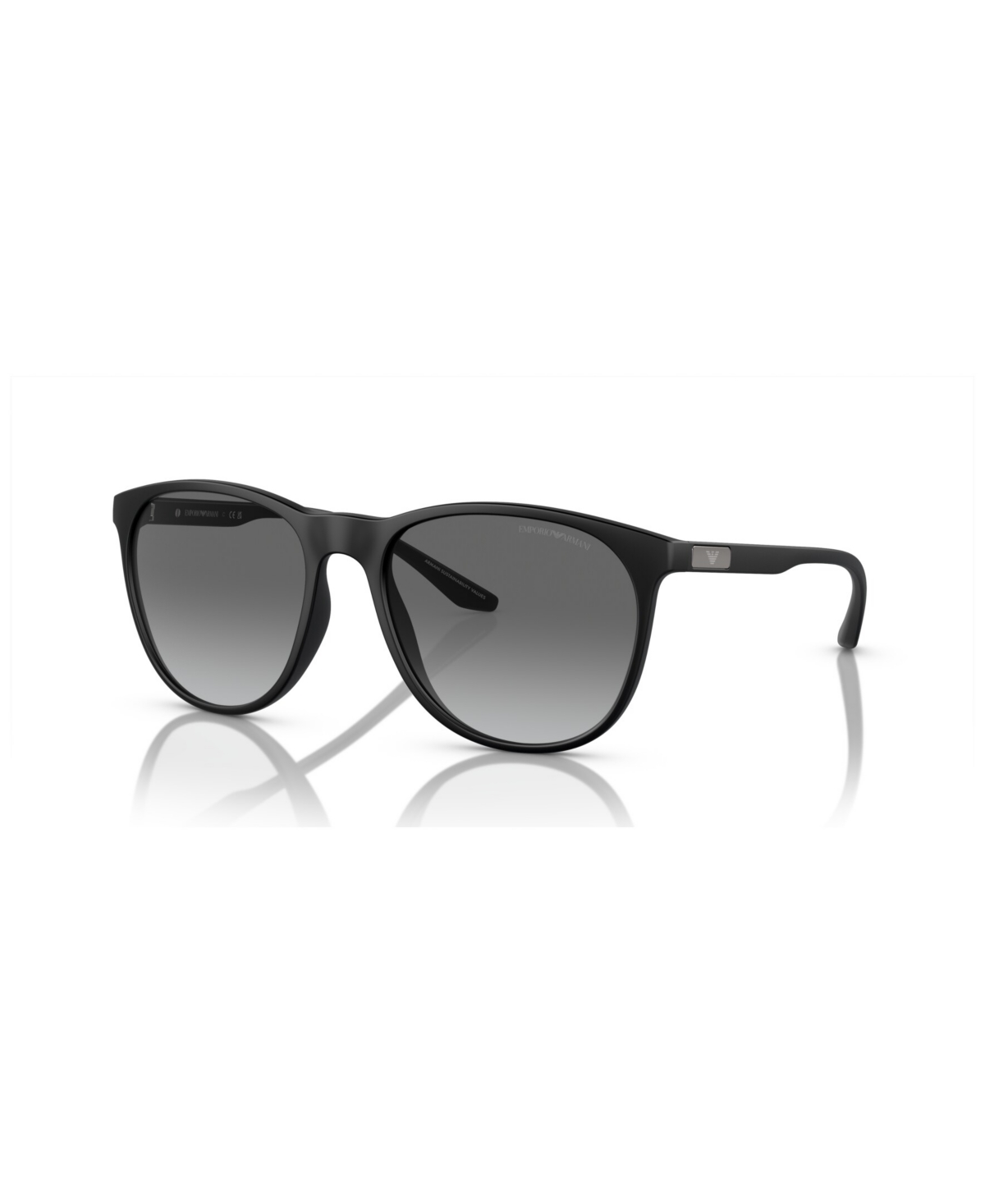 Shop Emporio Armani Men's Sunglasses, Gradient Ea4210 In Matte Black