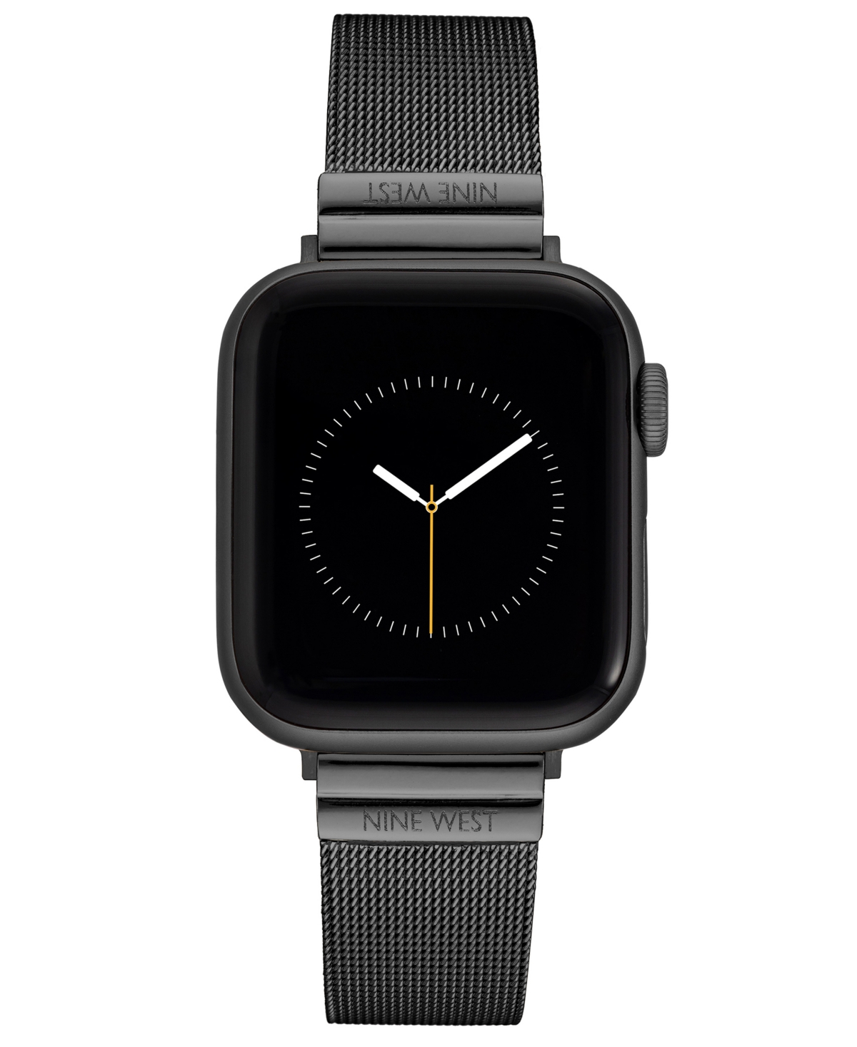 Nine West Women's Dark Gray Stainless Steel Mesh Band Compatible With 38mm, 40mm And 41mm Apple Watch