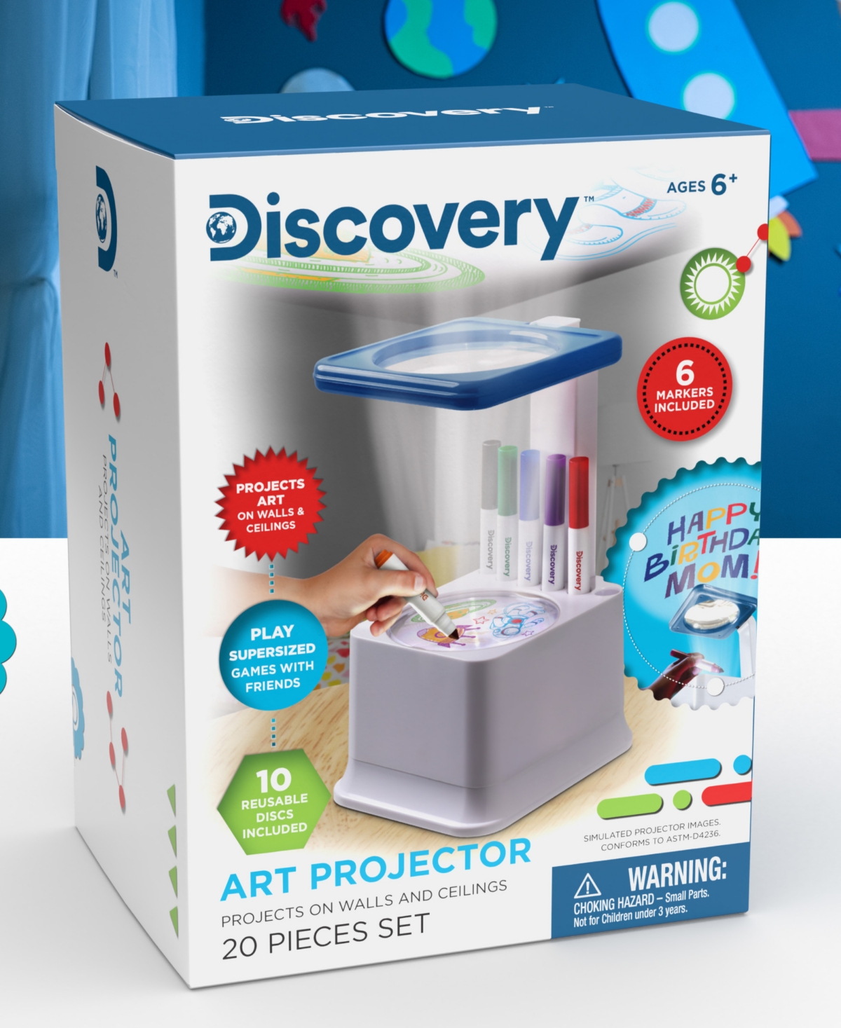 Discovery Art Projector Drawing Surface For Coloring In White