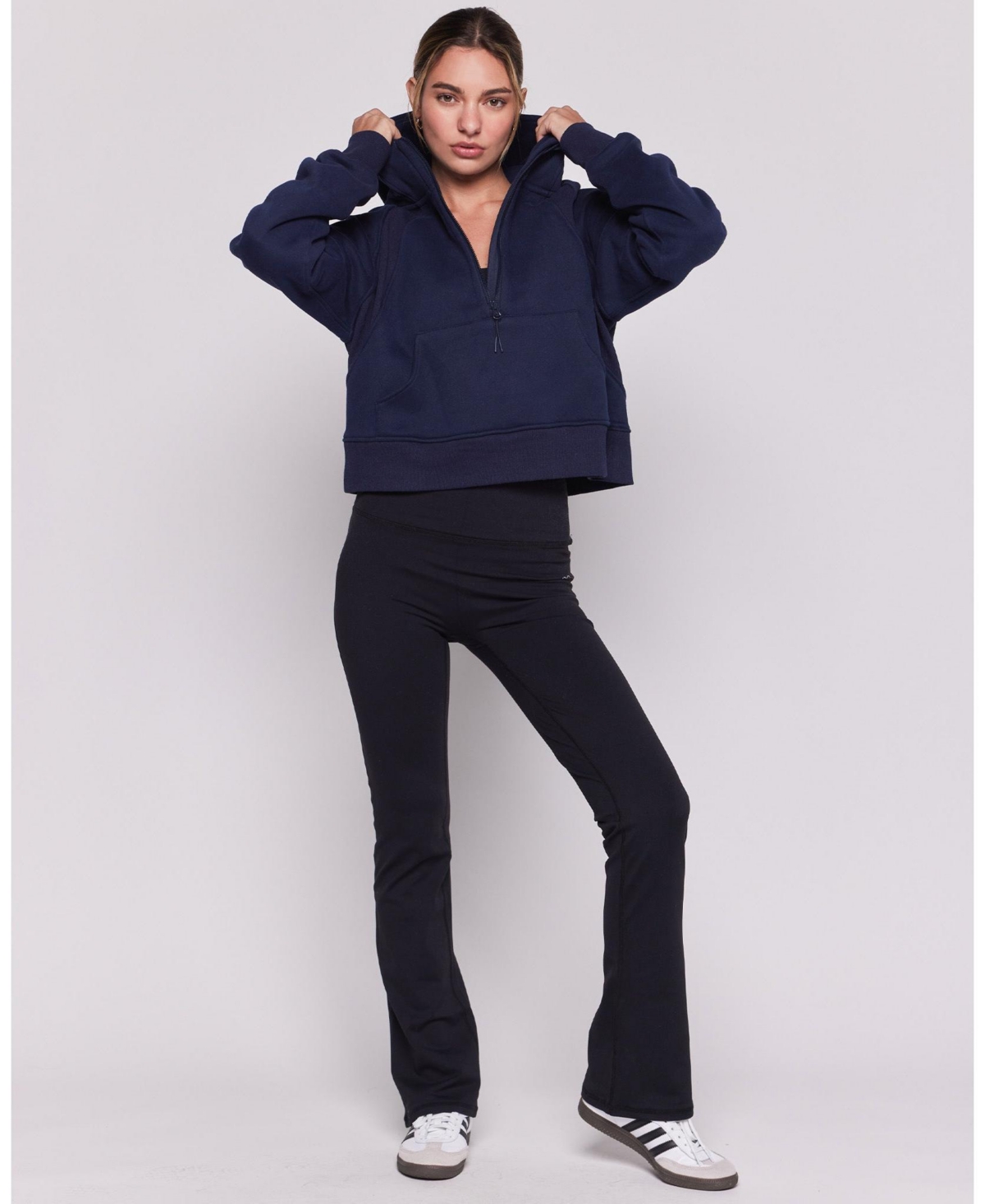 Effortless Fleece Half Zip Hoodie For Women