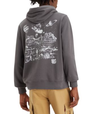 Levi's - Men's Space Cowboy Standard-Fit Printed Fleece Hoodie
