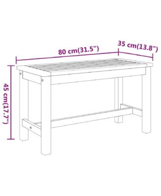 Garden Bench Natural wood color Solid acacia wood Compact