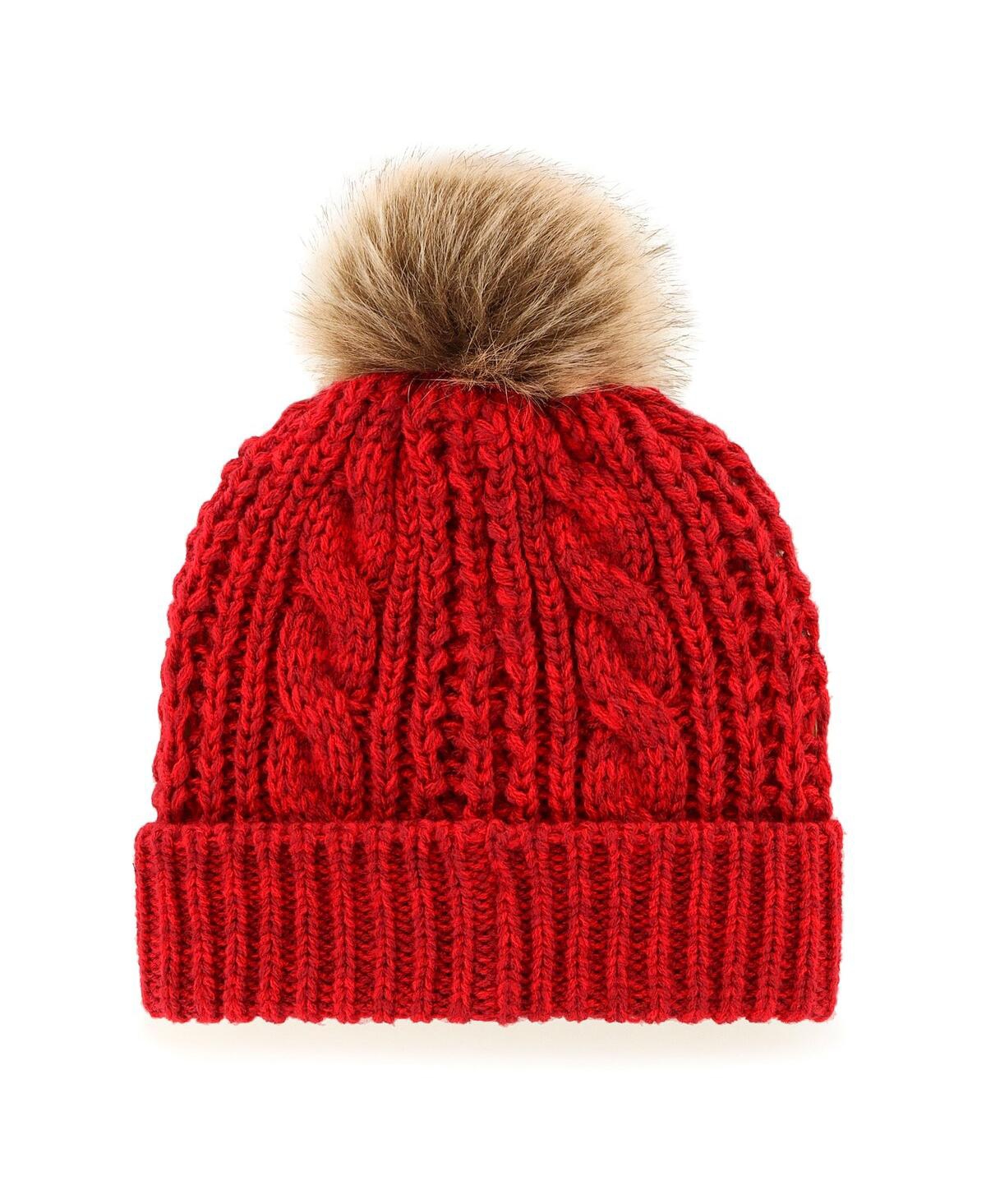 Women's '47 BrandAtlanta Hawks Meeko Cuffed Knit Hat with Pom - Red