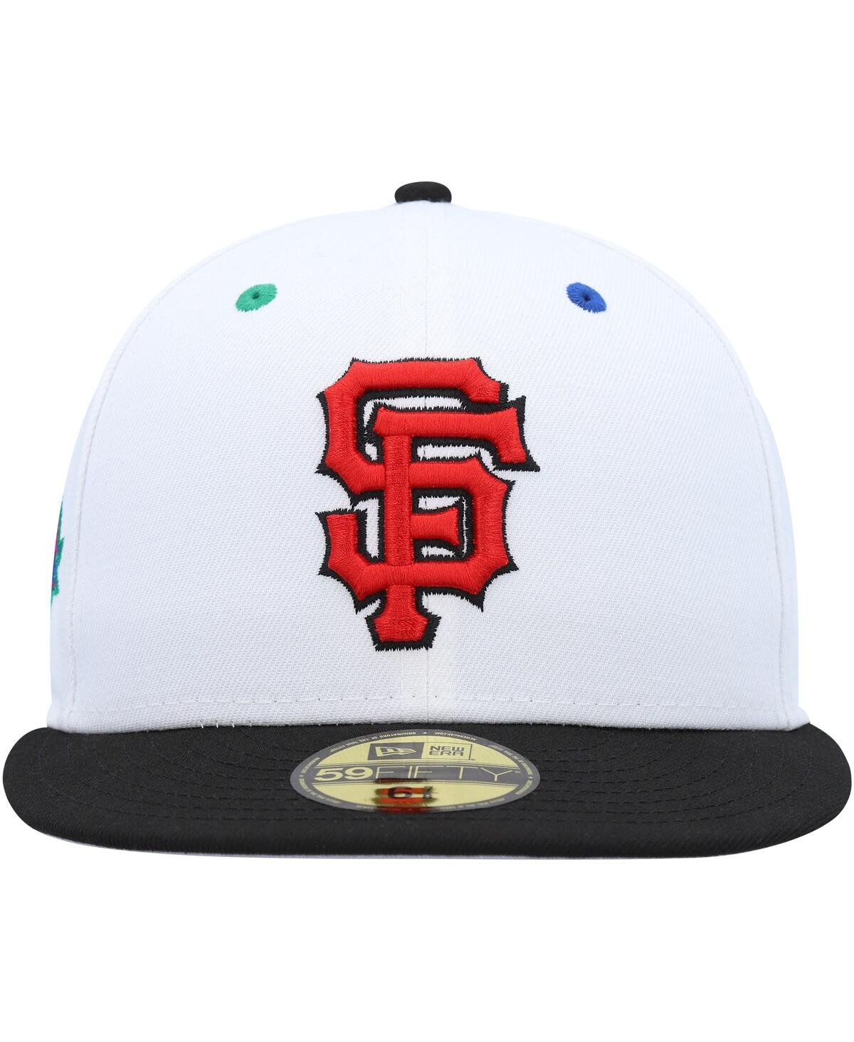 Shop New Era Men's  White, Black San Francisco Giants 1984 Mlb All-star Game Primary Eye 59fifty Fitted Ha In White,black
