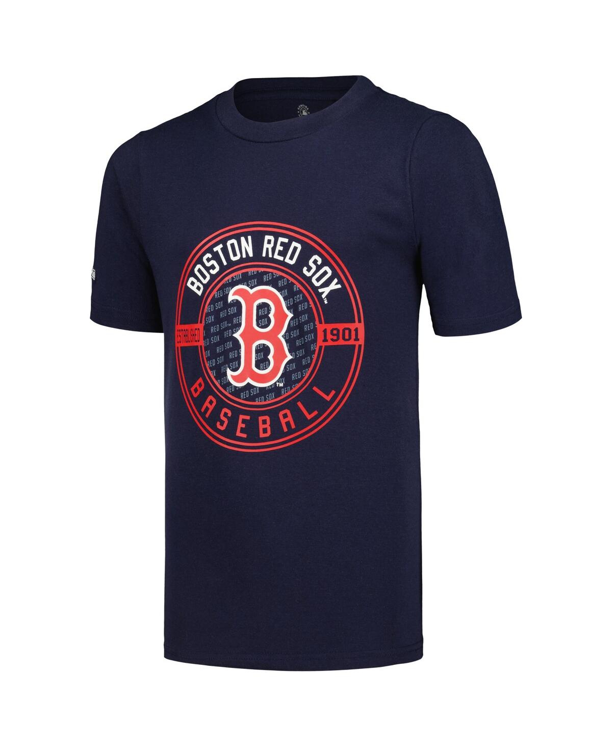 Stitches Big Boys  Navy, White Boston Red Sox T-shirt Combo Set In Navy,white