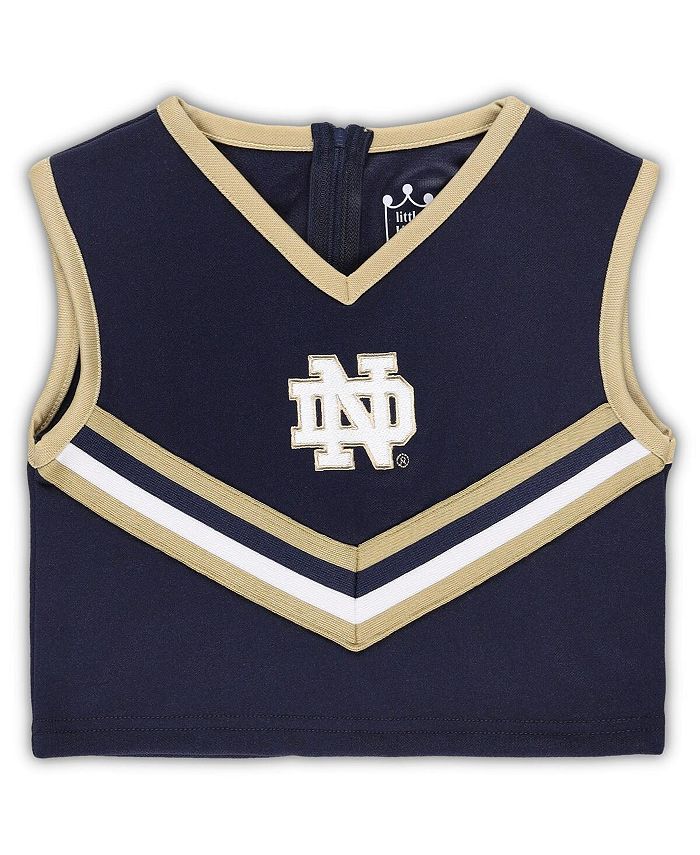 Little King Apparel Girls Toddler Navy Notre Dame Fighting Irish TwoPiece Cheer Top and Skirt