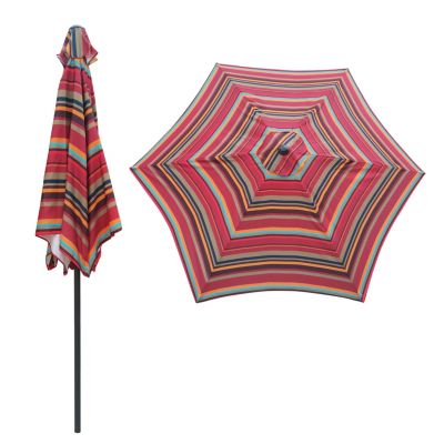 Streamdale 9FT Umbrella Red Stripes