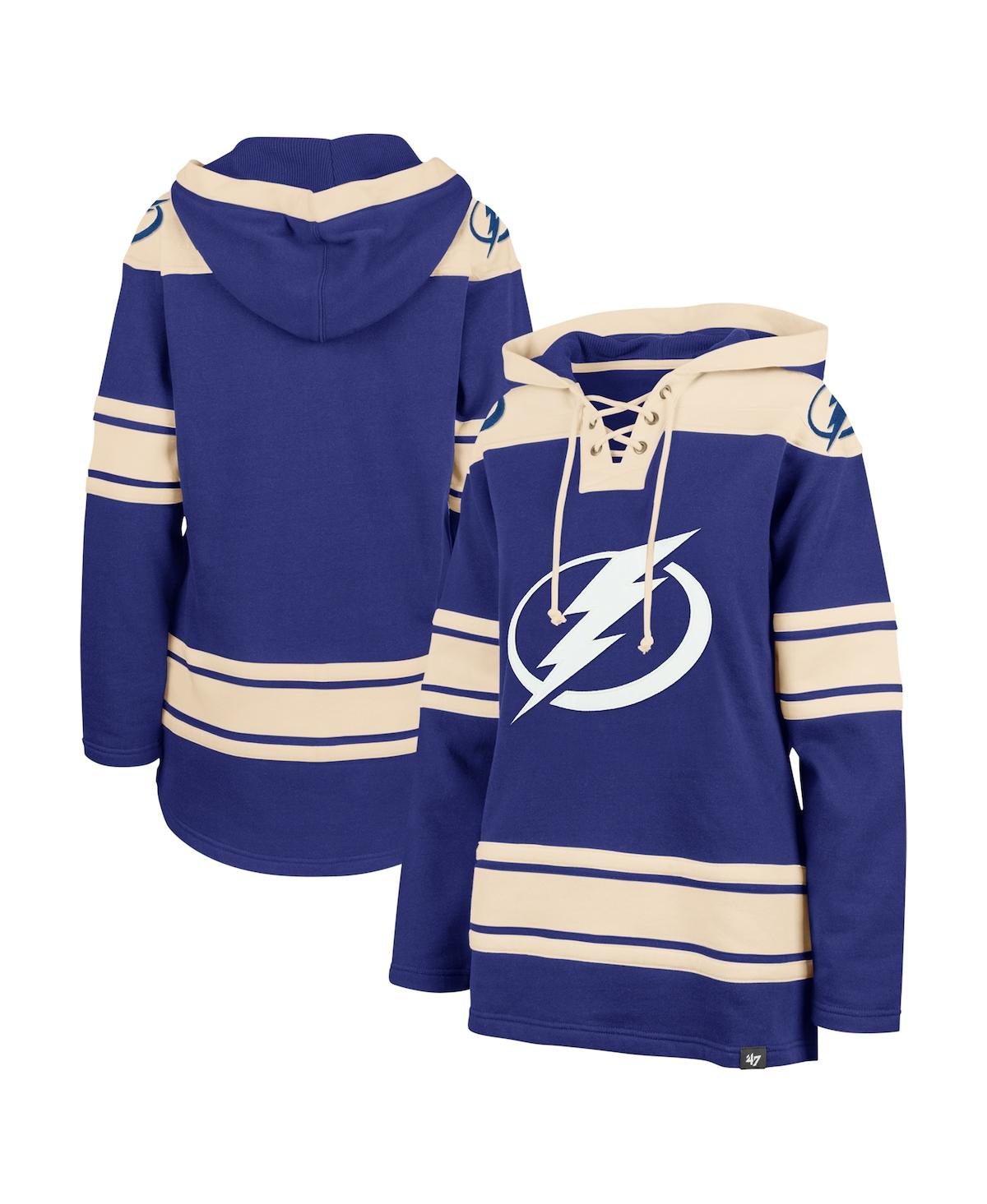 47 Brand Women's ' Blue Tampa Bay Lightning Superior Lacer Pullover Hoodie