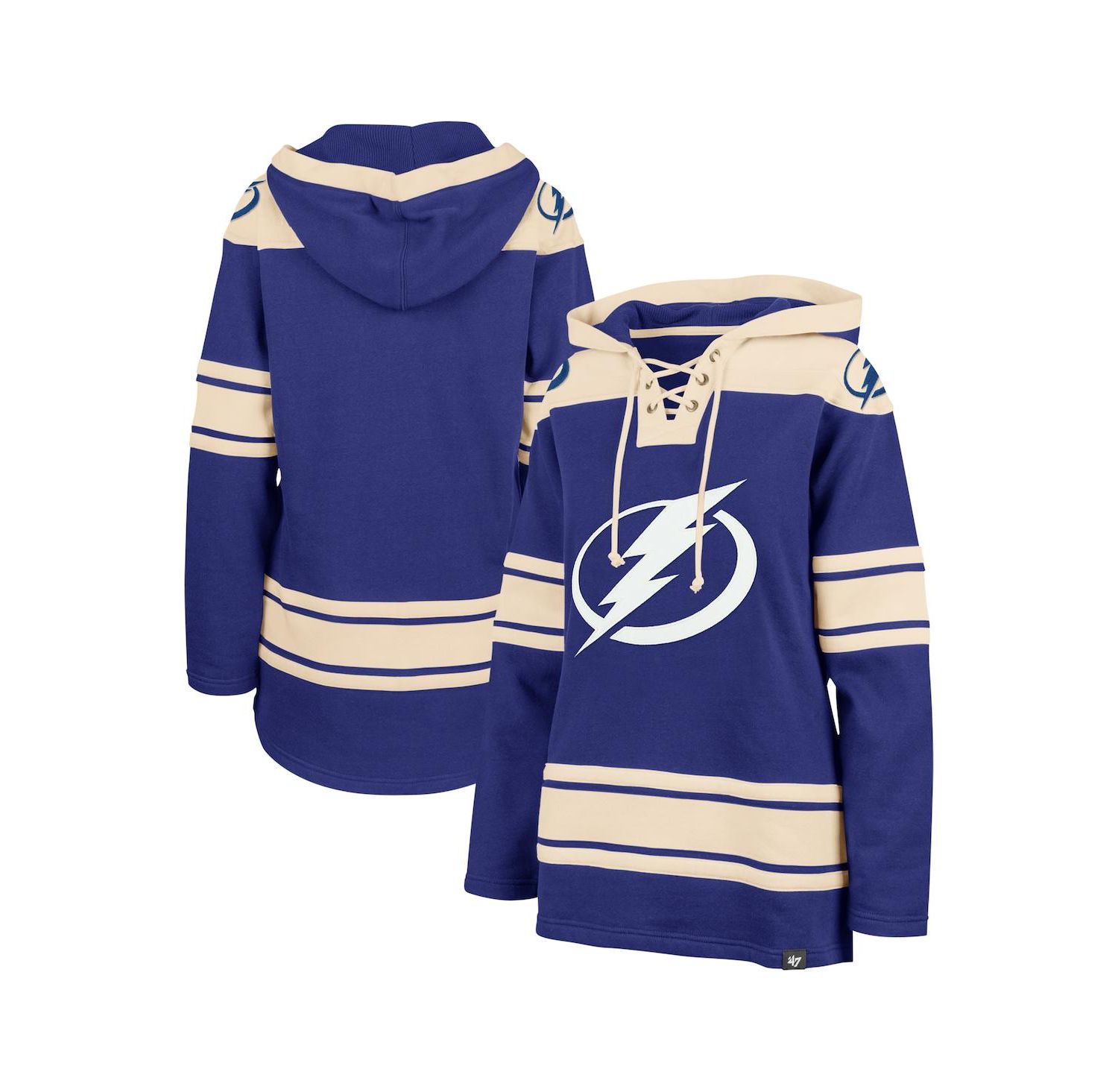 Women's Blue Tampa Bay Lightning Superior Lacer Pullover Hoodie