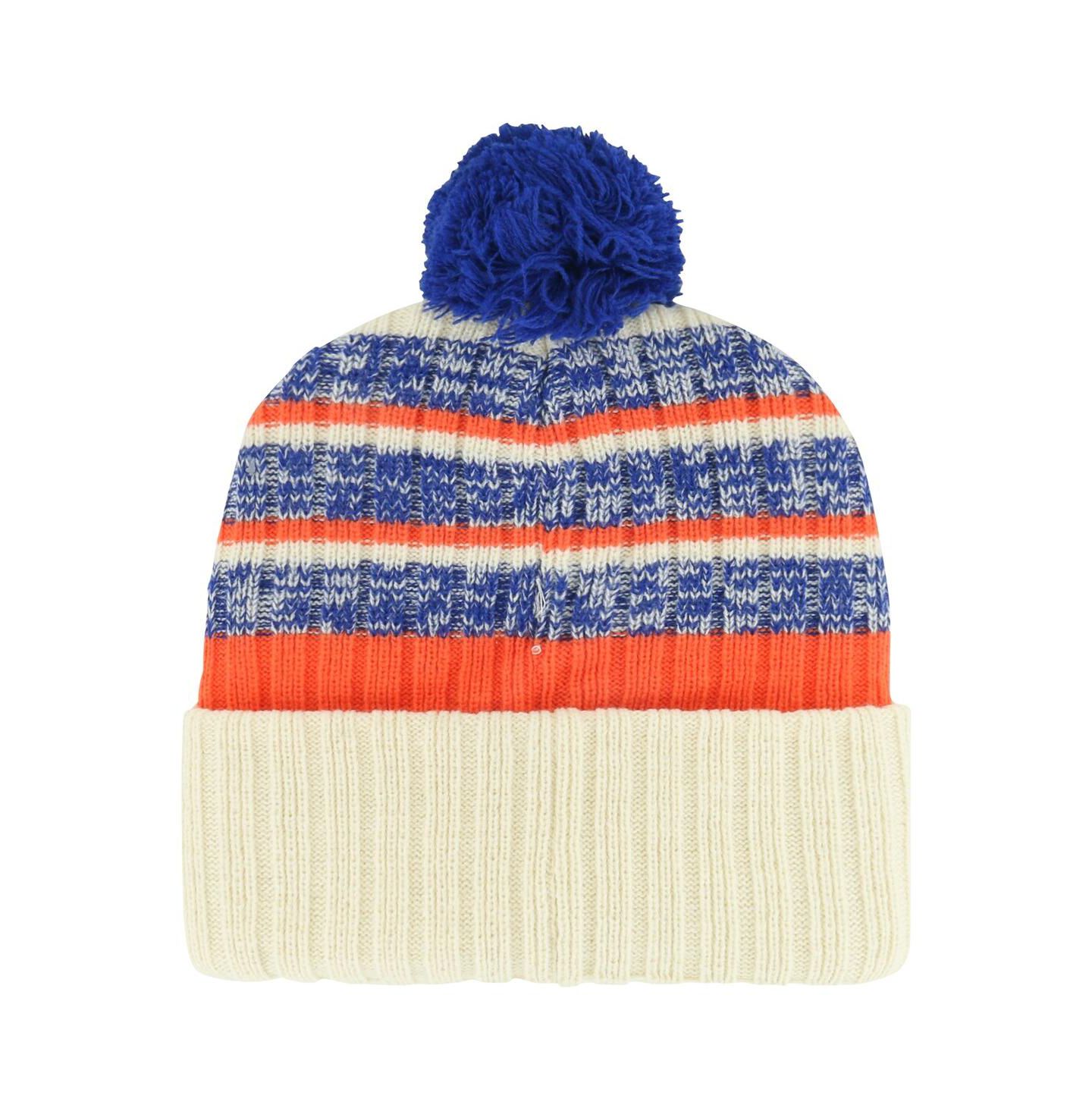 Мужская шапка '47 Brand Cream New York Islanders Tavern Cuffed Knit Hat with Pom — фото 2