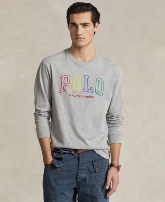 폴로 랄프로렌 Polo Ralph Lauren Mens Classic-Fit Logo Jersey T-Shirt,Andover Heather