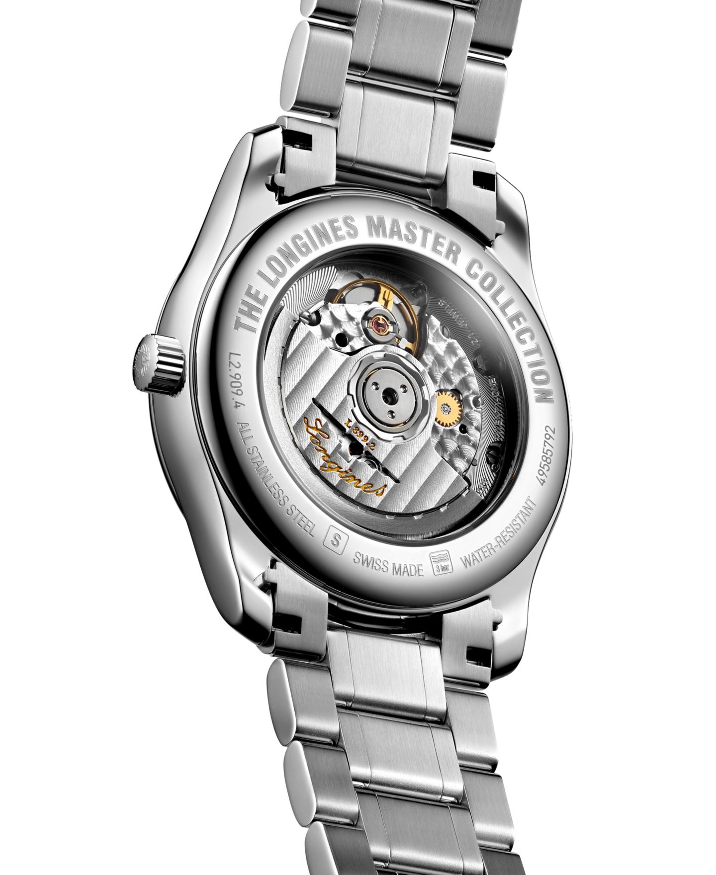 Мужские часы Longines Swiss Automatic Master Moonphase Stainless Steel Bracelet Watch 40mm — фото 3