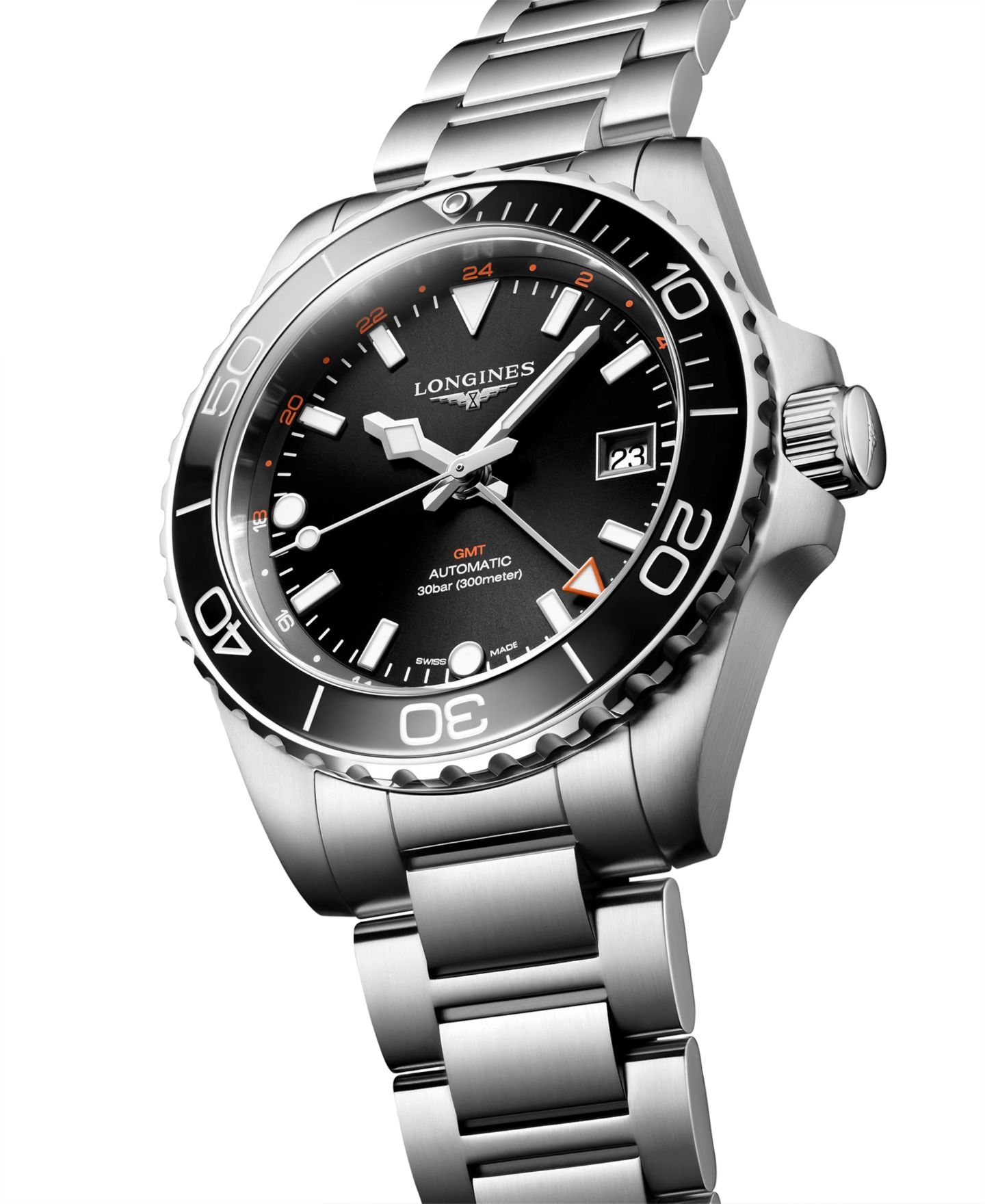Мужские часы Longines Swiss Automatic HydroConquest Stainless Steel Steel Bracelet Watch 41mm — фото 2