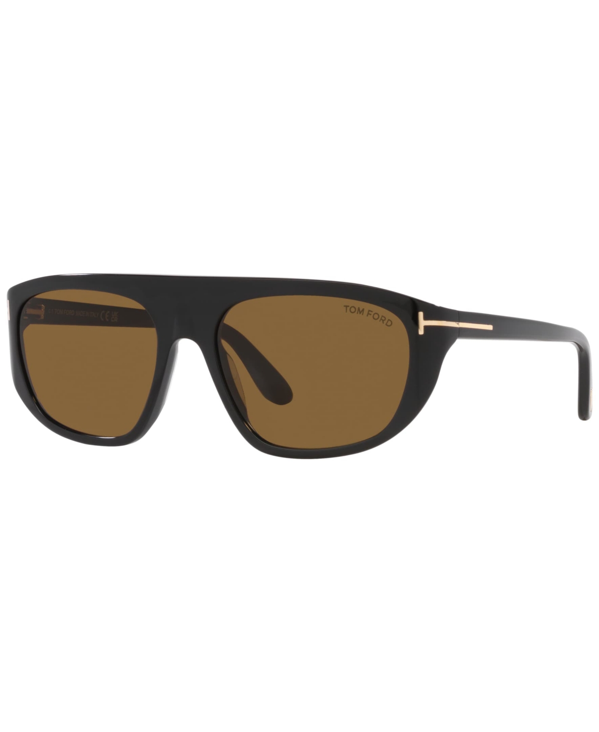 Tom Ford Unisex Ft1002 Sunglasses Tr001533 In Black Shiny