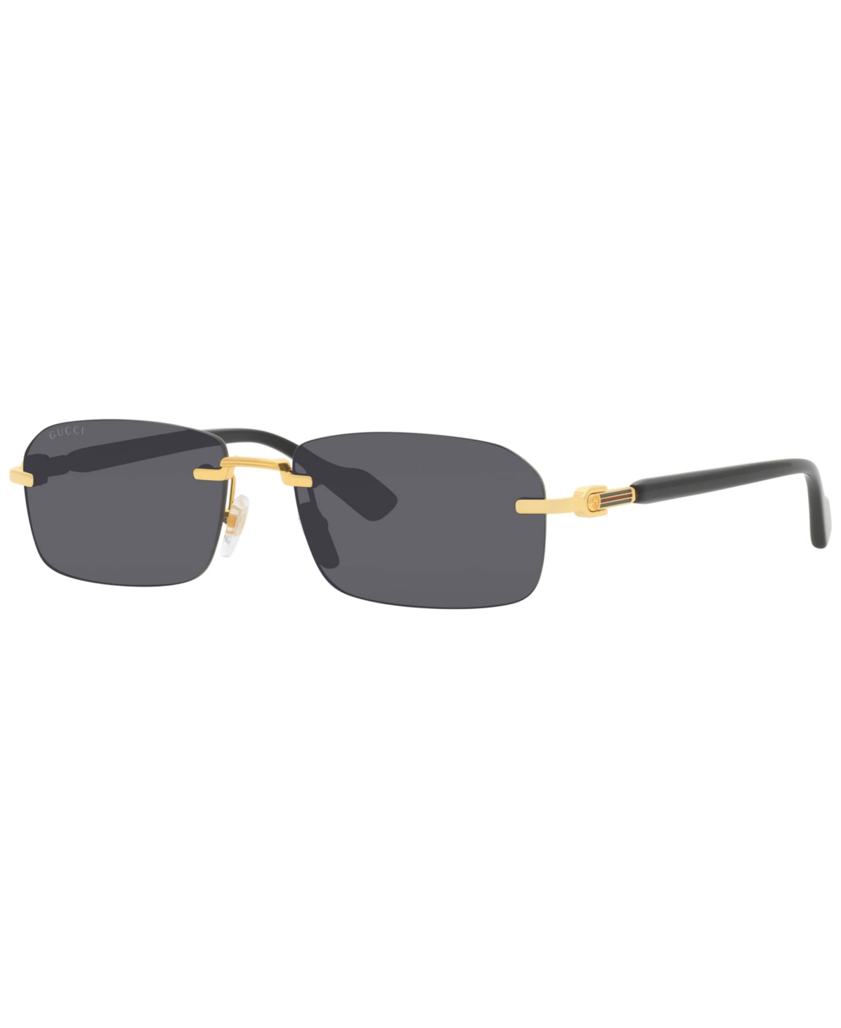 Gucci Curved Tips Frameless Sunglasses In Gold