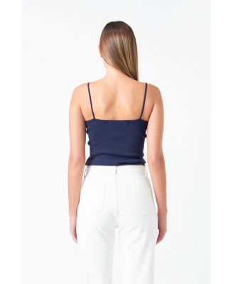 Women's Round Hem Knit Tank Top