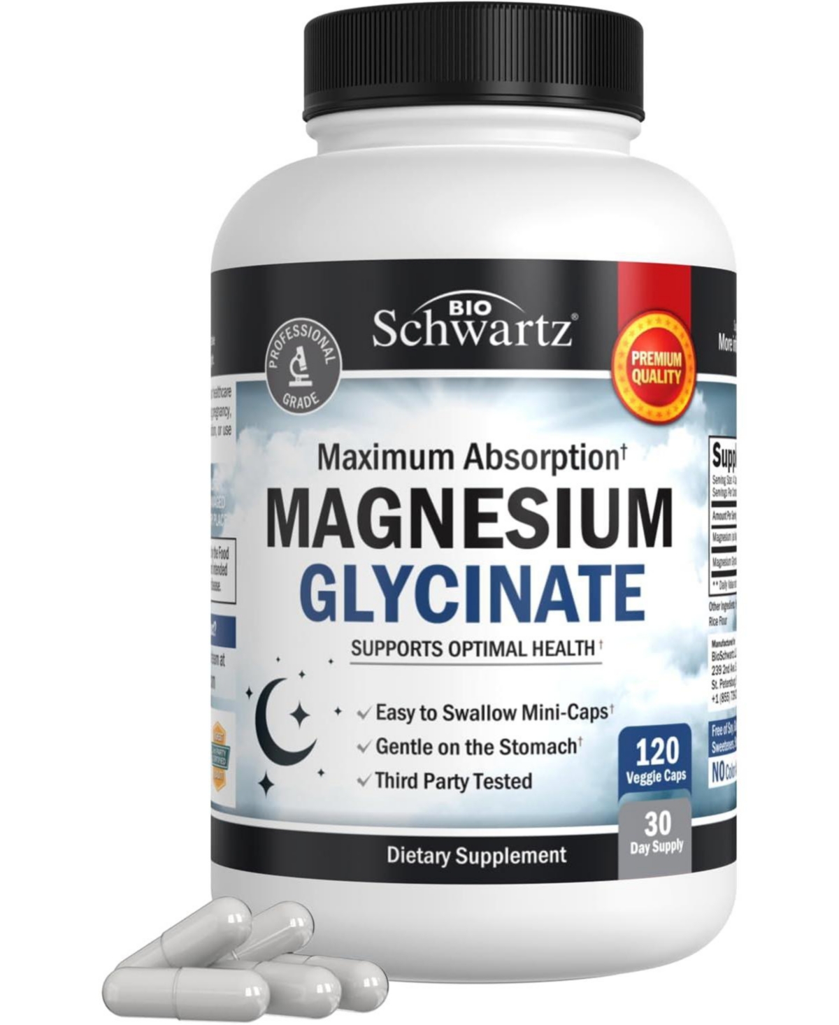 Magnesium Glycinate 500mg, 120ct