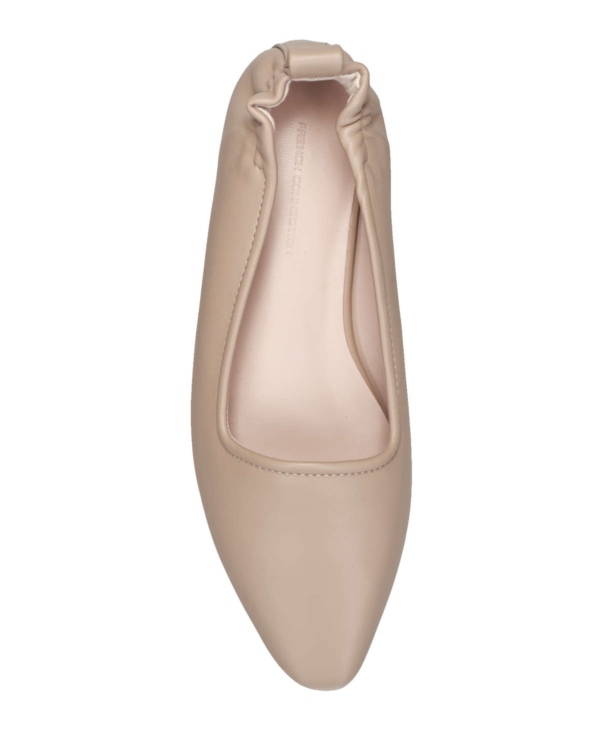 French Connection Women's Emee Closed Toe Slip-On Flats - Cement- Faux Leather