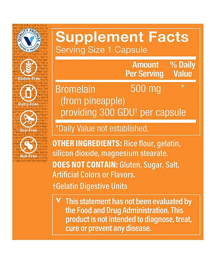 The Vitamin Shoppe Bromelain Enzyme Sourced from Pineapples 500 MG