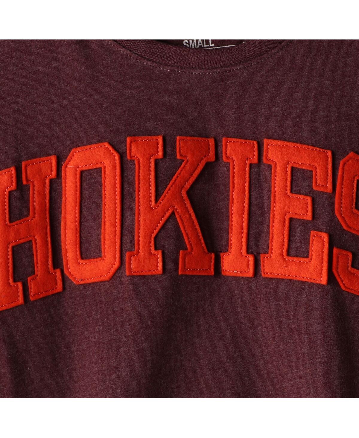Pressbox Heathered Maroon Virginia Tech Hokies Two-hit Canyon Long Sleeve T-shirt In Heathered Maroon