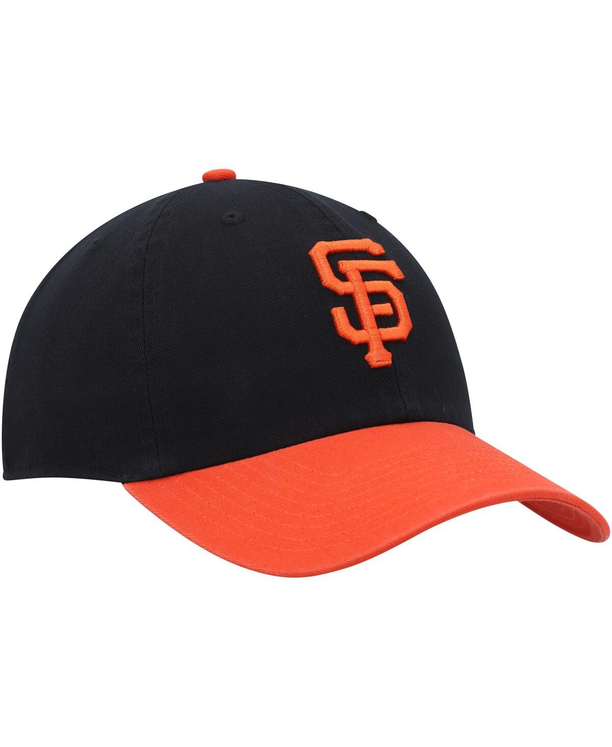 47 BRAND MEN'S '47 BRAND BLACK, ORANGE SAN FRANCISCO GIANTS CLEAN UP ADJUSTABLE HAT