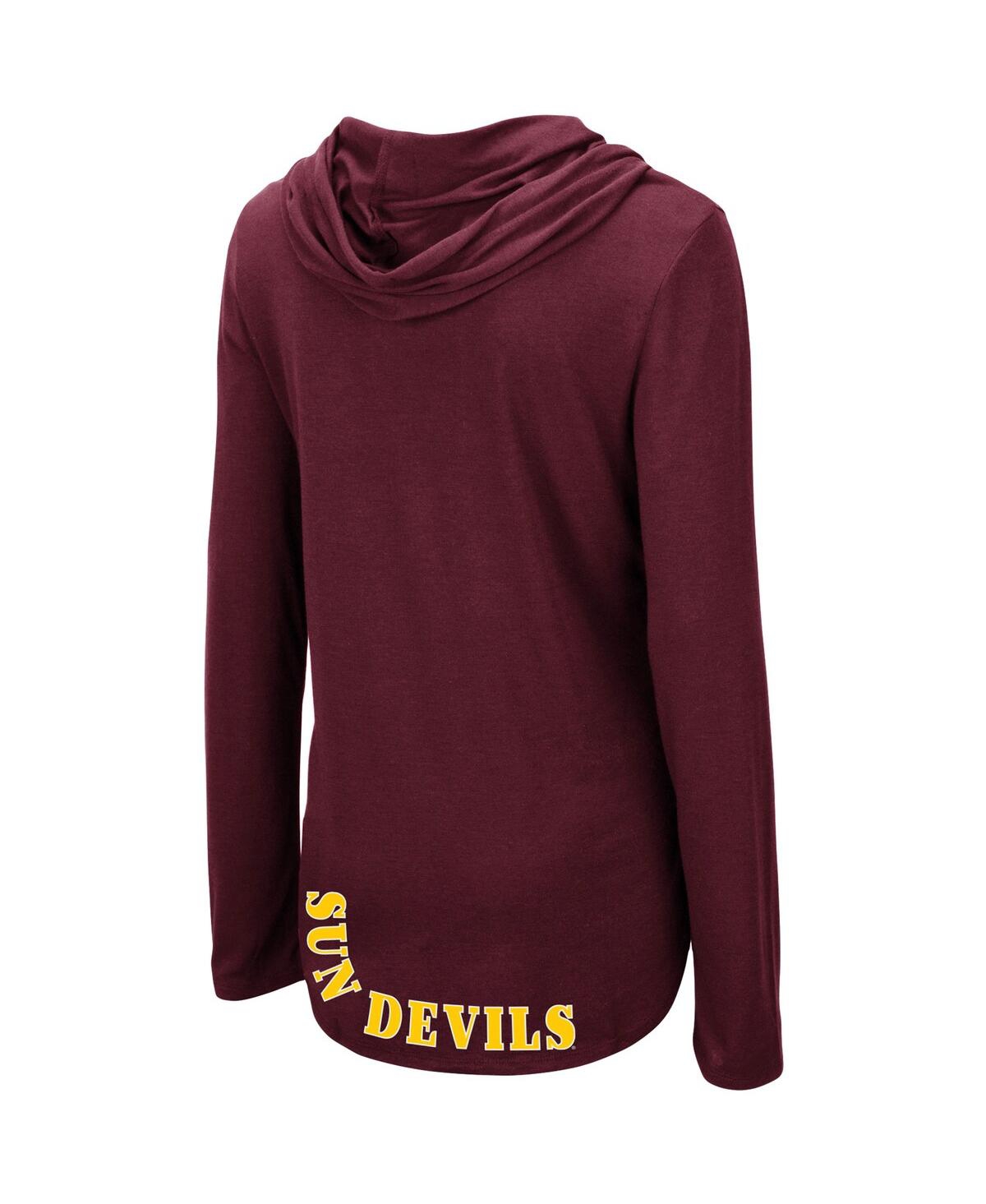 Women's ColosseumArizona State Sun Devils My Lover Lightweight Hooded Long Sleeve T-shirt - Maroon