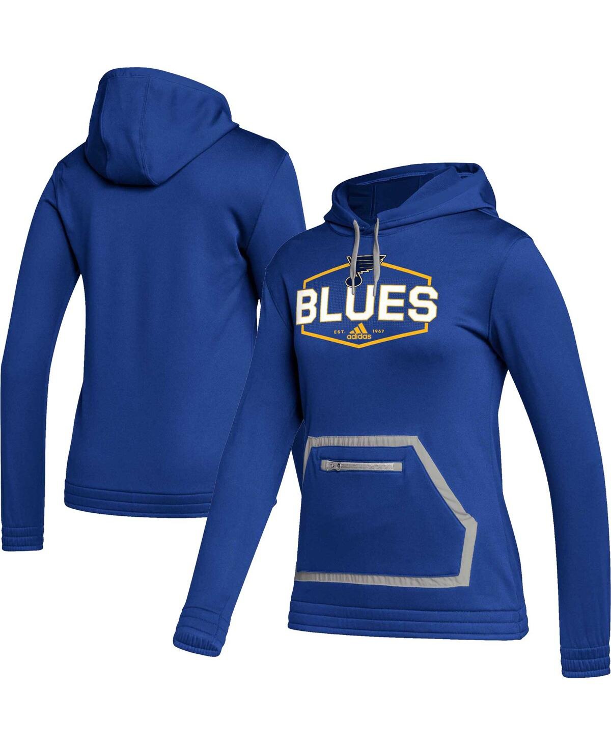 Women's adidas Blue St. Louis Blues Team Pullover Hoodie - Blue