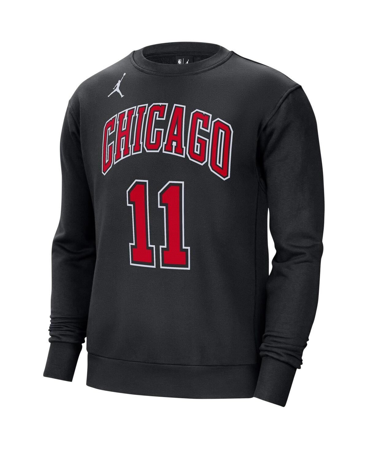 JORDAN MEN'S JORDAN DEMAR DEROZAN BLACK CHICAGO BULLS STATEMENT NAME AND NUMBER PULLOVER SWEATSHIRT 
