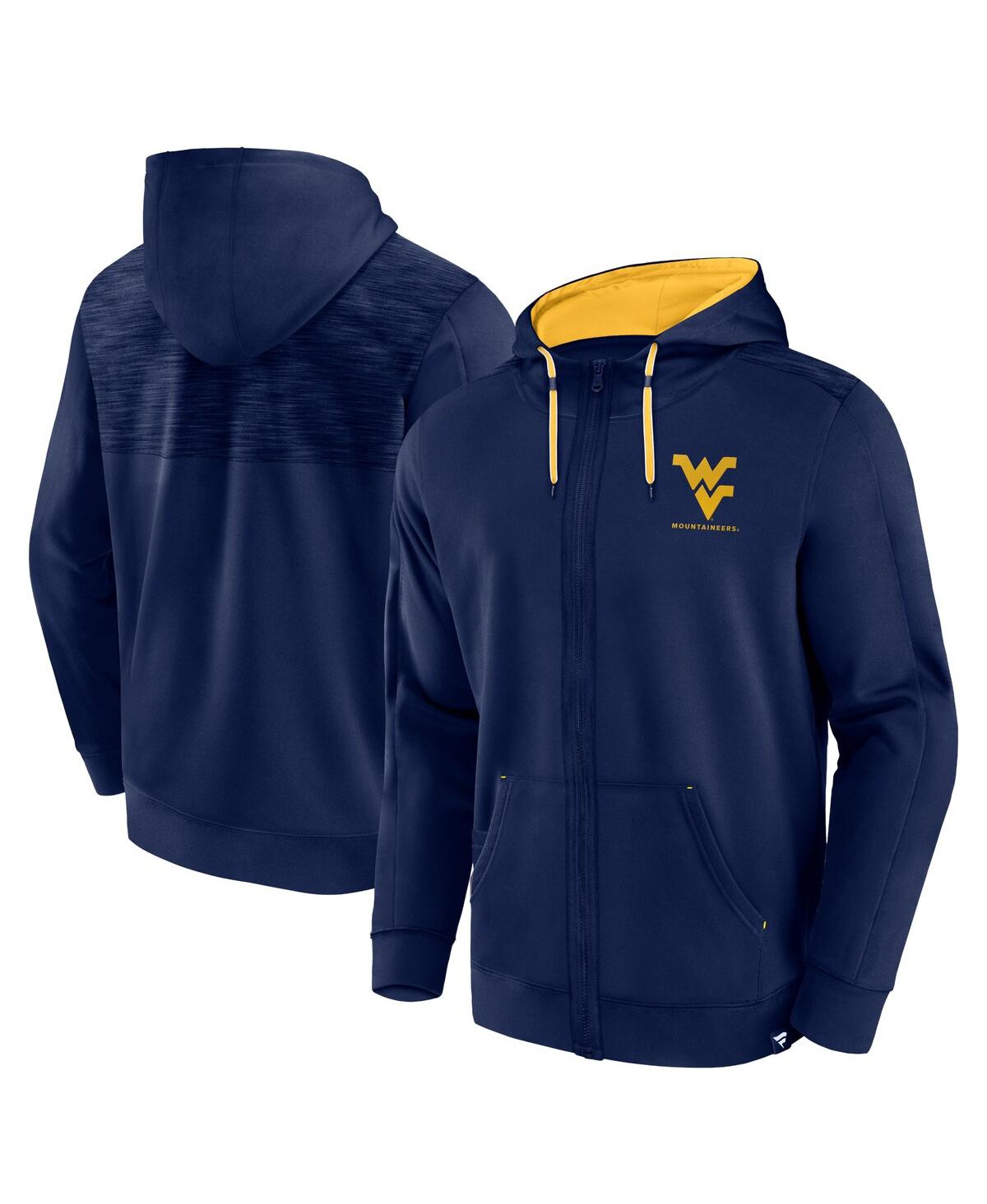 Fanatics Men's  Navy West Virginia Mountaineers Power Index Full-zip Hoodie