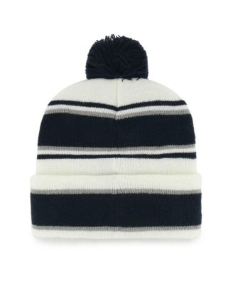 Youth Boys and Girls White Dallas Cowboys Stripling Cuffed Knit Hat with Pom