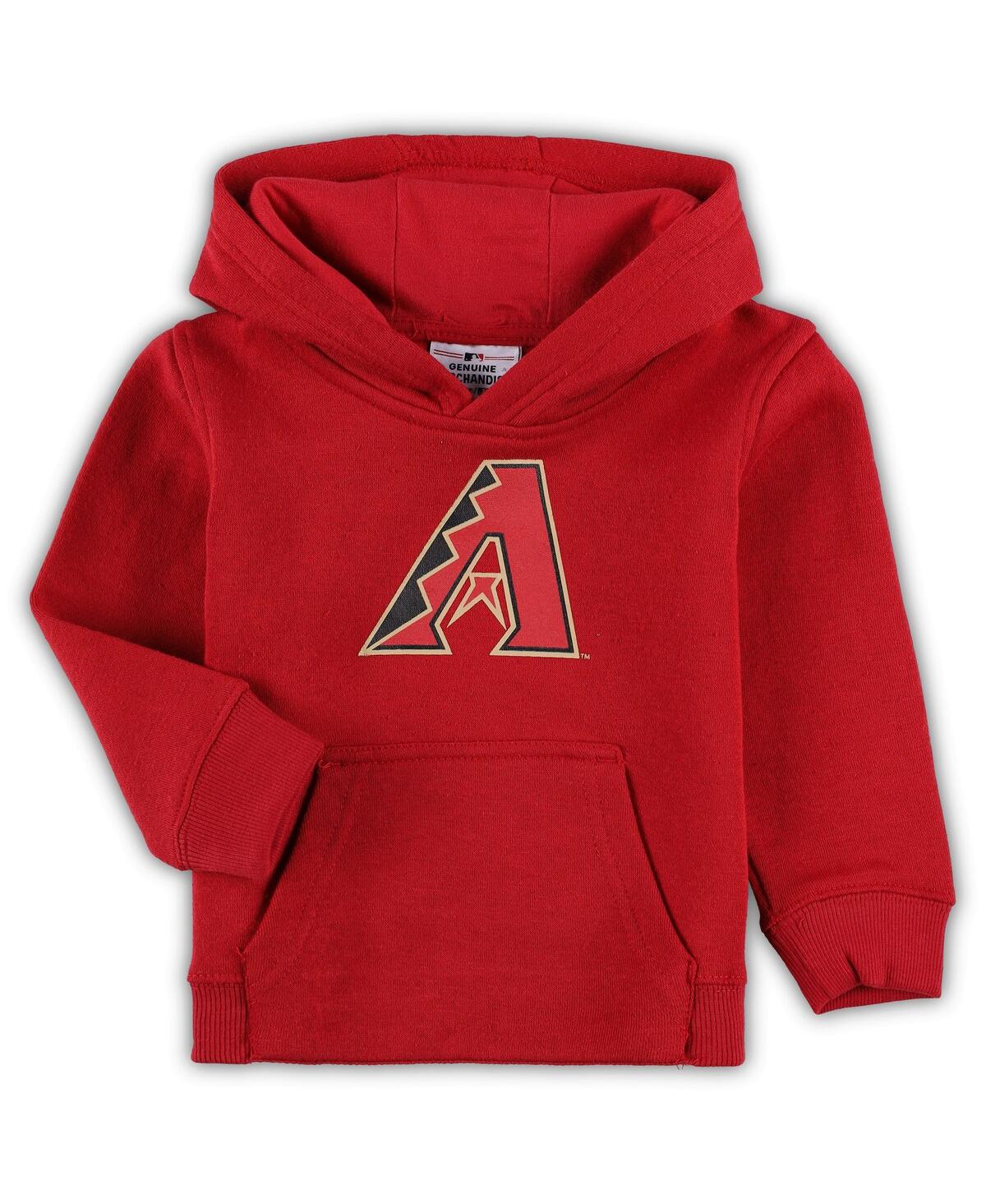 Outerstuff Babies' Toddler Boys And Girls Red Arizona Diamondbacks Team Primary Logo Fleece Pullover Hoodie
