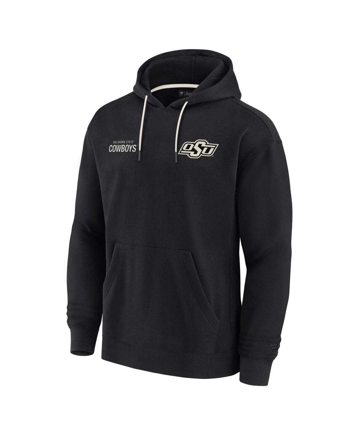 Fanatics Signature Unisex  Black Oklahoma State Cowboys Super Soft Fleece Pullover Hoodie In Black