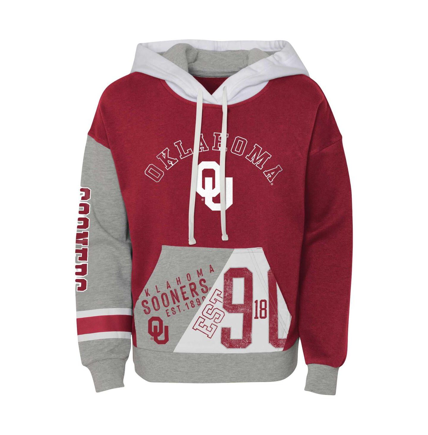 Худи Outerstuff Crimson Distressed Oklahoma Sooners True Fan Soft Fleece Pullover для девочек — фото 2