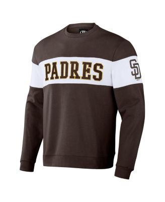 Men's Darius Rucker Collection by Brown San Diego Padres Stripe Pullover Sweatshirt