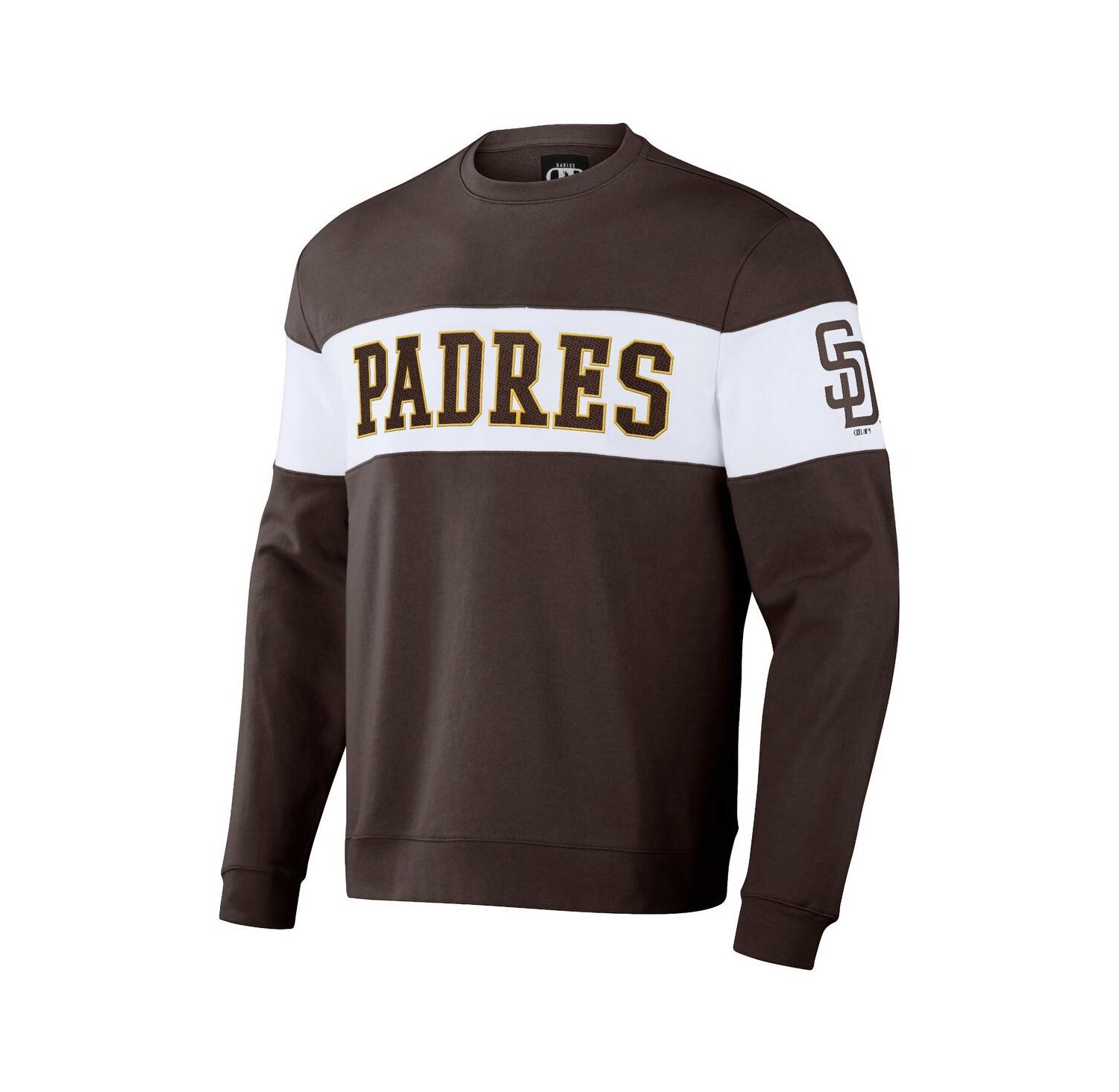 Men's Darius Rucker Collection by Brown San Diego Padres Stripe Pullover Sweatshirt