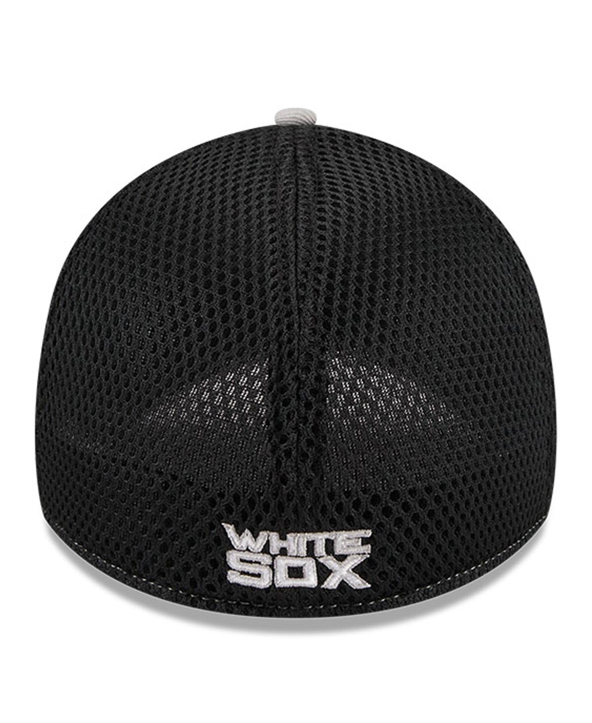 Shop New Era Men's  Gray Chicago White Sox Pipe 39thirty Flex Hat